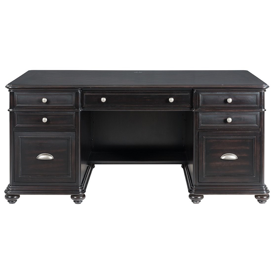 Riverside Furniture Clinton Hill Traditional Executive Desk with